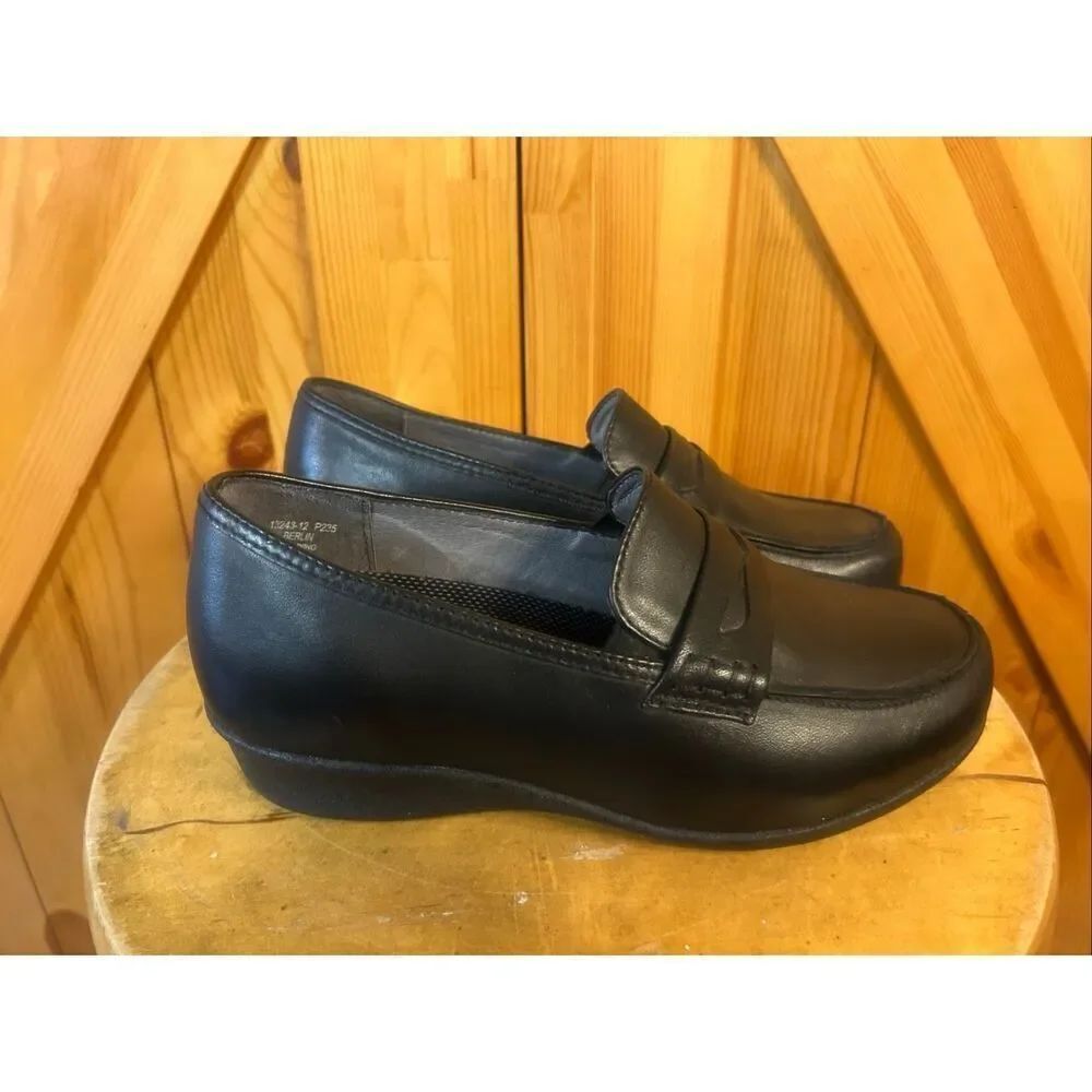 Drew Berlin US 6WW Black Slip On Loafers Women's